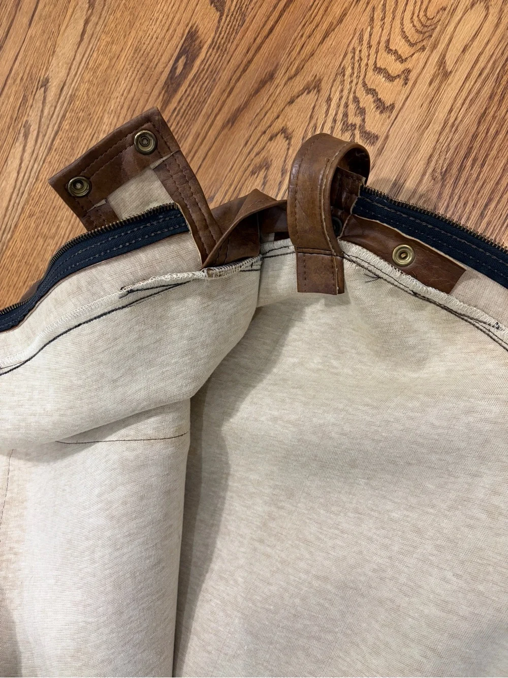 Vintage Brown Leather Travel Suit Garment Bag